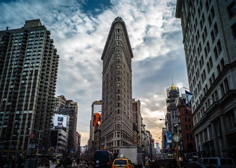 The Distinctive Triangular Shape Of The Flatiron Building Designed By