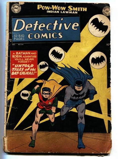 Detective Comics 164 Bat Signal Cover Comic Book Batman And Robin