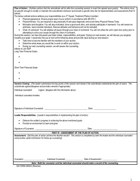 Initial Counseling Template Subordinate