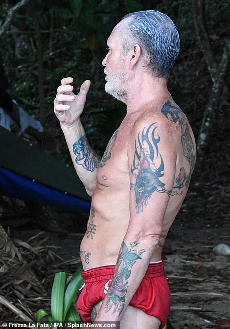 Paul Gascoigne 53 Goes Shirtless As He Tucks Into A Piece Of Fruit On