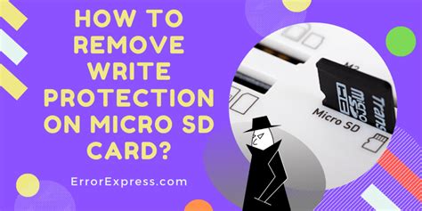 You can wipe or erase an sd card to permanently remove the data and protect your. How to Remove Write Protection on Micro SD Card - Error Express