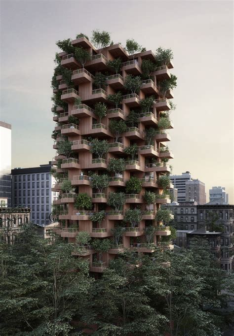 Toronto Tree Tower By Penda Fachadas Arquitectonicas Arquitectura