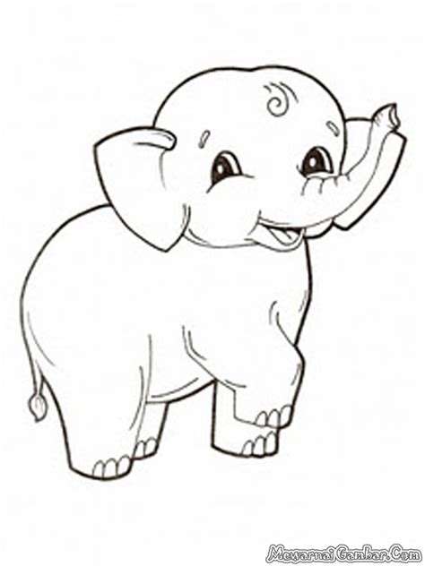 Contoh kumpulan sketsa mewarnai gambar gajah. Mewarnai Gambar Gajah | Mewarnai Gambar