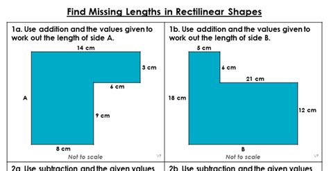 Find Missing Lengths In Rectilinear Shapes Varied Fluency Classroom