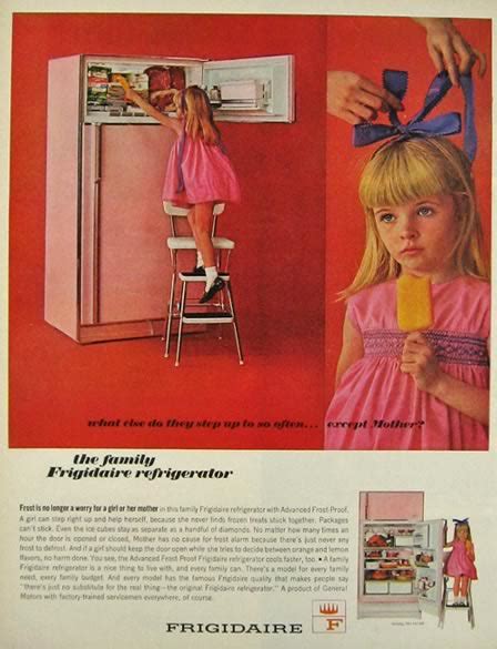 1964 Frigidaire Ad ~ Pink Retro Refrigerator Vintage Appliance Ads