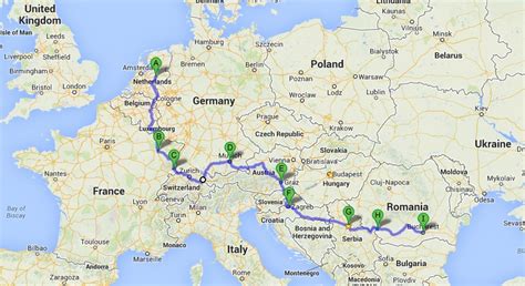 Europe Road Trip Map United States Map