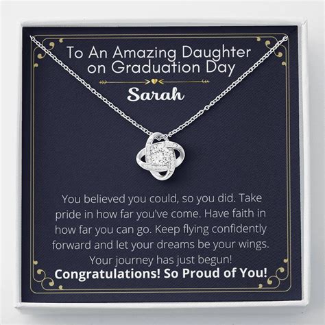 Graduation Necklace For Daughter From Mom Or Dad Personalized Etsy