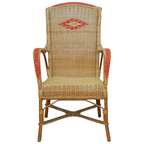 Cushions are hand crafted here in the us and feature sunbrella fabric the ultimate in fade resistance and serviceability. Midcentury Rattan Armchair Woven Wicker Chair French ...
