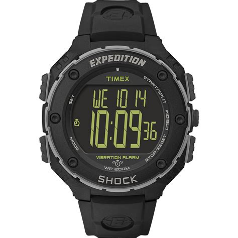 Customer Reviews Timex Men S Expedition Shock XL Vibrating Alarm Mm Watch Black T J