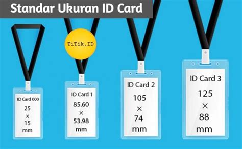 Standar Ukuran Id Card Name Tag Kartu Tanda Pengenal Kartu Panitia