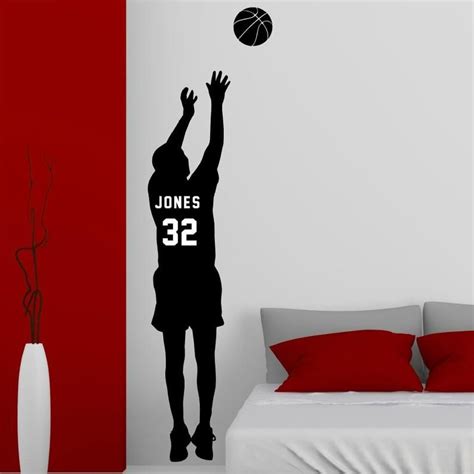 Personalized Basketball Player Vinyl Wall Decal With Jersey Etsy
