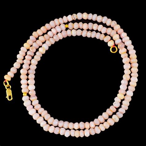 Pink Opal Necklace With 18 Kt 750 1000 Gold Clasp Length Catawiki