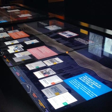 Records Of Rights Exhibition Interactive Table Timeline Design