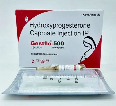 hydroxyprogesterone 500 mg injection gestflo 500 packaging type box packaging size 1 2ml