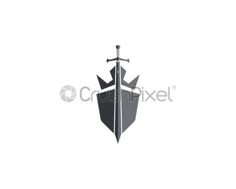 Sword Vector Logo Illustrations Stock Vector Crushpixel