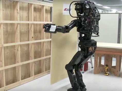 Humanoid Robot Hrp 5p Installs Drywall Building Aircraft And Ships