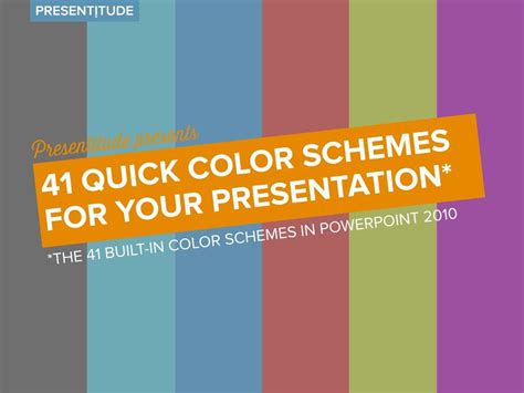 41 Quick Color Themes For Your Presentation Presentation Color
