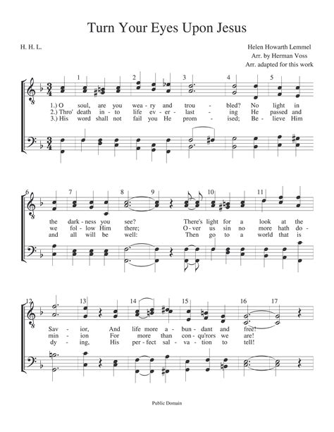 Hymn Information For Turn Your Eyes Upon Jesus
