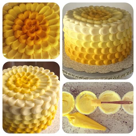 Pretty Yellow Ombré Cake Mfacebook