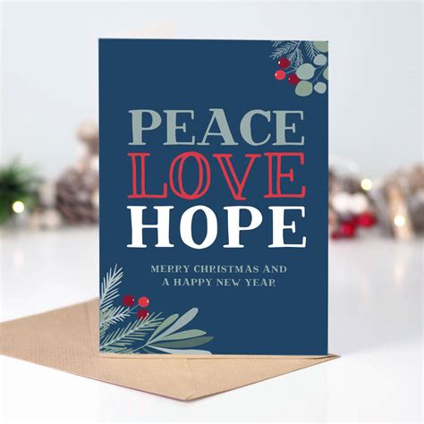 Peace Love Hope Christmas Card By Project Pretty