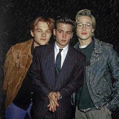 Brad Pitt Leo Dicaprio Johnny Depp - Leonardo DiCaprio, Brad Pitt and Johnny Depp in the 90s : pics