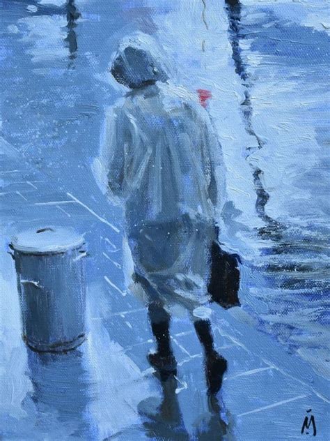 Nigel Mason Original Oil Painting Rainy Day