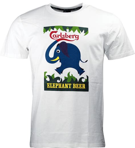 Carlsberg Elephant Beer T Shirt Hvid Carlsberg Brand Store