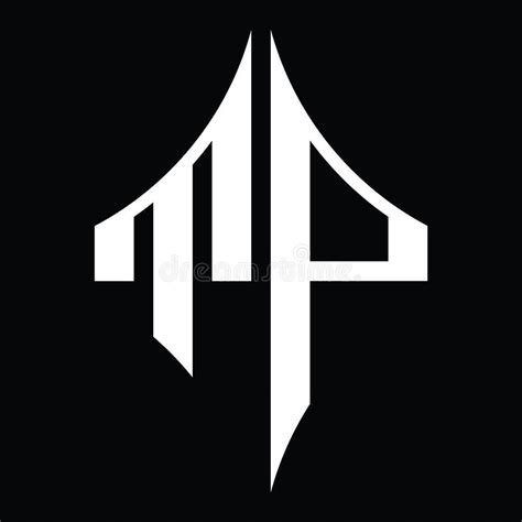 Tp Logo Monogram With Diamond Shape Design Template Stock Vector