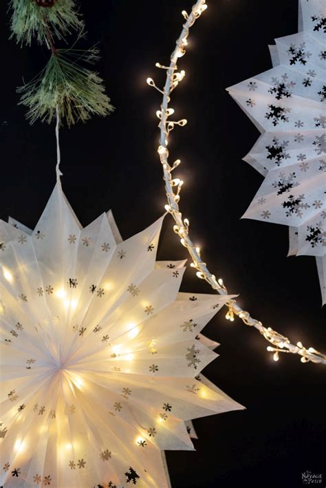 Easy 3 D Paper Snowflake Stars Easy Diy Paper Stars With Lights