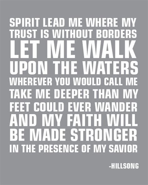 Let Me Walk Upon Waters 8 X 10 Print Hillsong By Popartprints