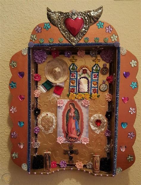 Day Of The Dead Altar Ofrenda Retablo Box Mexican Folk Art Dia De Los