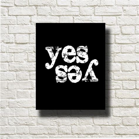 Items Similar To Yes Black White Printable Instant Download Typography
