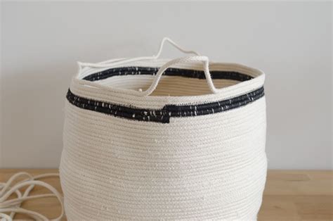 How To Make A Basket From Cotton Rope Rope Basket Clothes Line