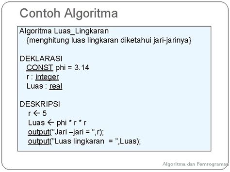 Notasi Algoritmik Dan Bahasa C Algoritma Dan Pemrograman