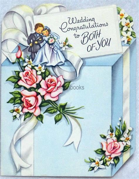 388 50s unused bride groom on the t vintage wedding greeting card ebay wedding greeting