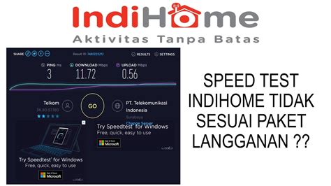 Speed Test Indihome Tidak Sesuai Paket Langganan Youtube