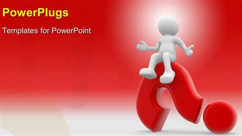 Powerpoint Template Human Character Sitting On A Question Mark With