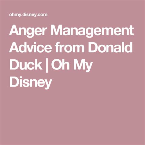 Anger Management Advice From Donald Duck Oh My Disney Disney Duck