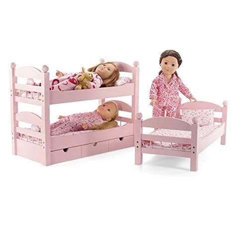 18 Inch Doll Triple Bunk Bed Stackable Wooden Furniture Made To Fit
