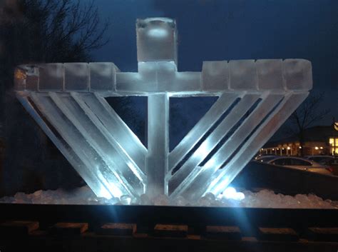 Menorah Passion For Ice Ice Sculpture And Ice Luge Specialists