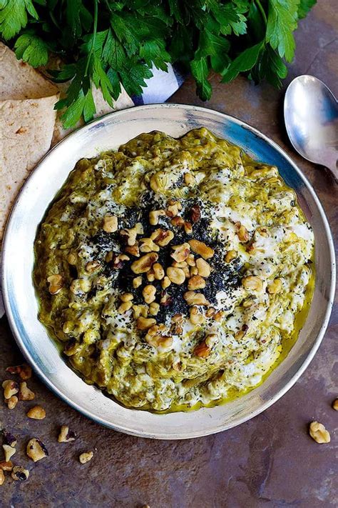Kashke Bademjan Persian Eggplant Dip • Unicorns In The Kitchen