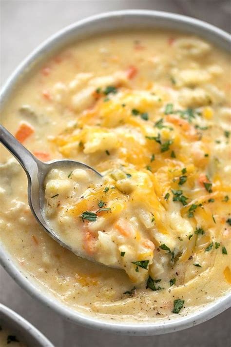 Cheesy Cauliflower Soup Ketogenic Diet Recipes