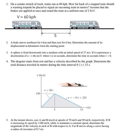 Solved On A Certain Stretch Of Track Trains Run At Chegg Com