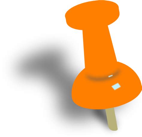 Orange Push Pin Clip Art Orange Push Pin Clipart Png Download