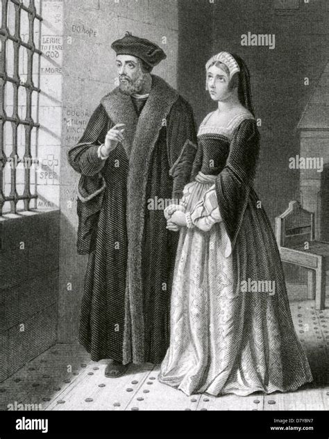 Tomás Moro 1478 1535 En La Cárcel Con Su Hija Margaret Roper En Un