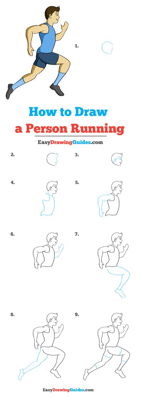 How To Draw A Person Running Really Easy Drawing Tutorial Person