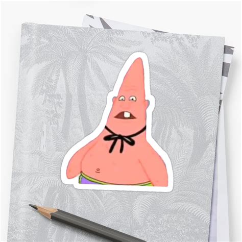 Pinhead Larry Spongebob Patrick Sticker By Christinakenn18 Redbubble