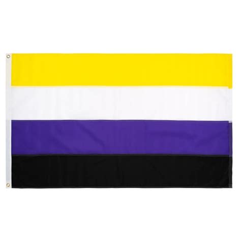 Non Binary Pride Flag Non Binary Yellow White Purple Etsy