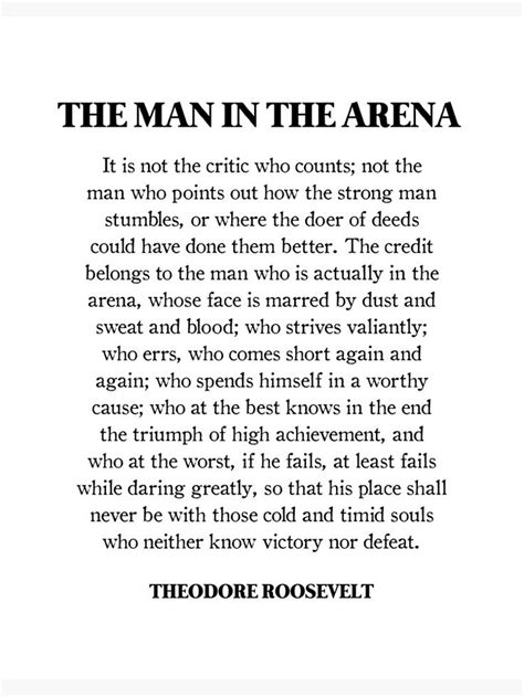 Free Printable Printable Man In The Arena Quote Printable Templates