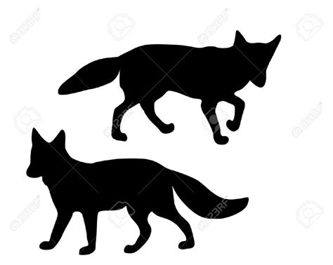 snow fox silhouette - Google Search | Fox silhouette, Animal silhouette, Silhouette art
